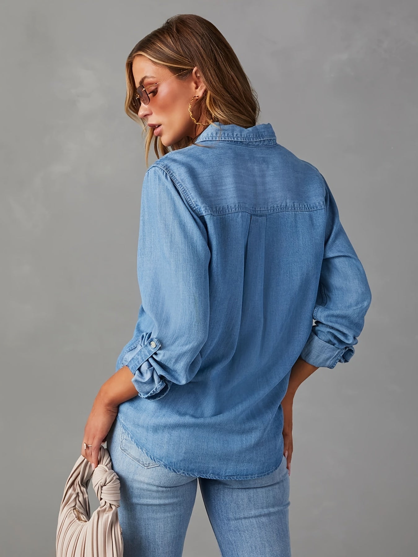 Long Sleeve Denim Women's Casual Shirt