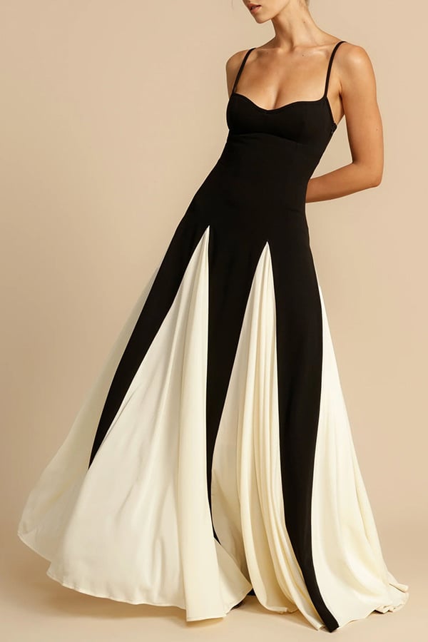 Naelia – Panelled Tulle Maxi Dress