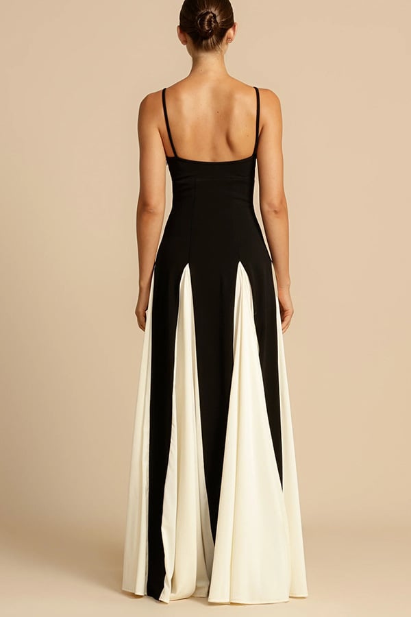 Naelia – Panelled Tulle Maxi Dress