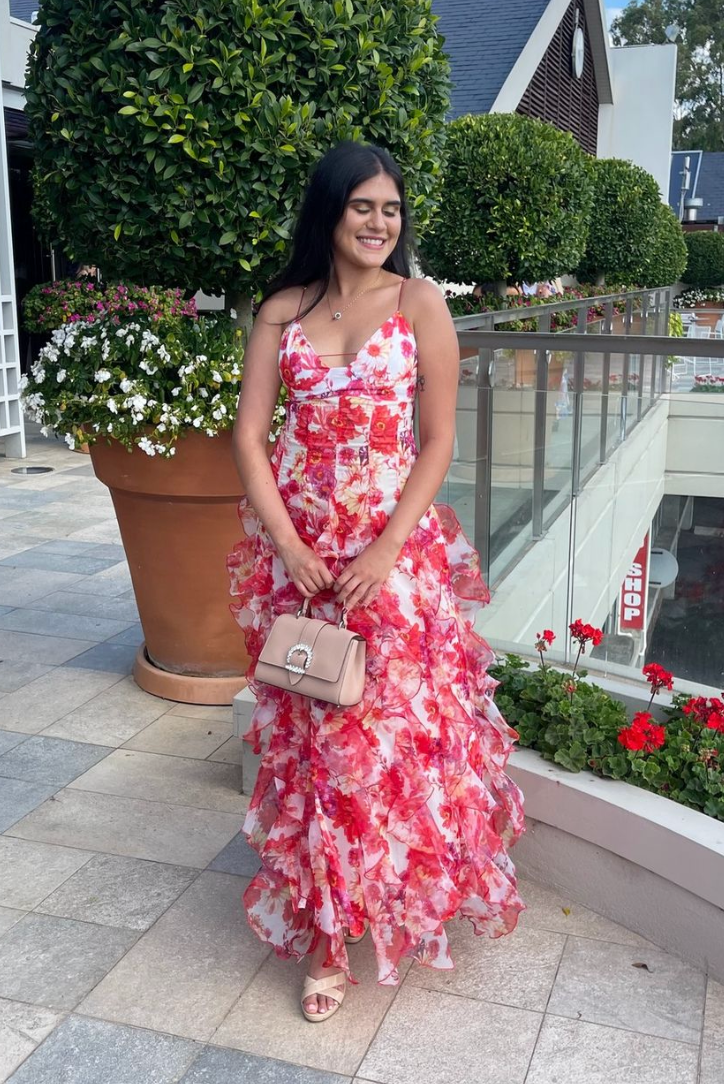 Cyranne Floral Ruffle Maxi Dress