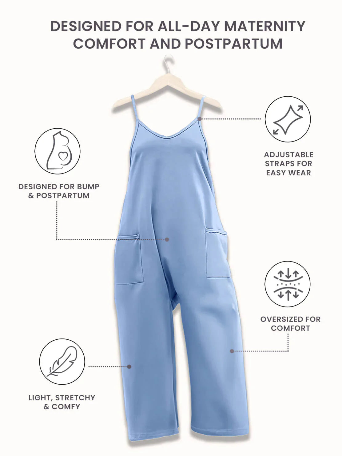 Solia – V-Neck Maternity Jumpsuit