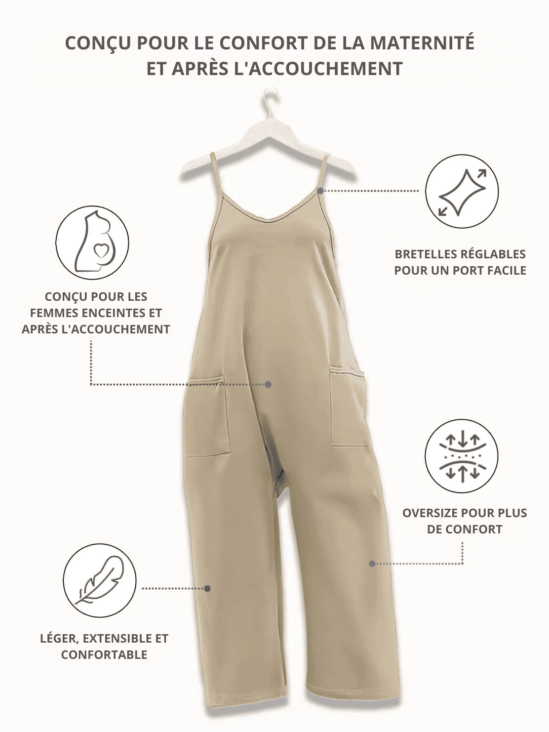 Solia – V-Neck Maternity Jumpsuit