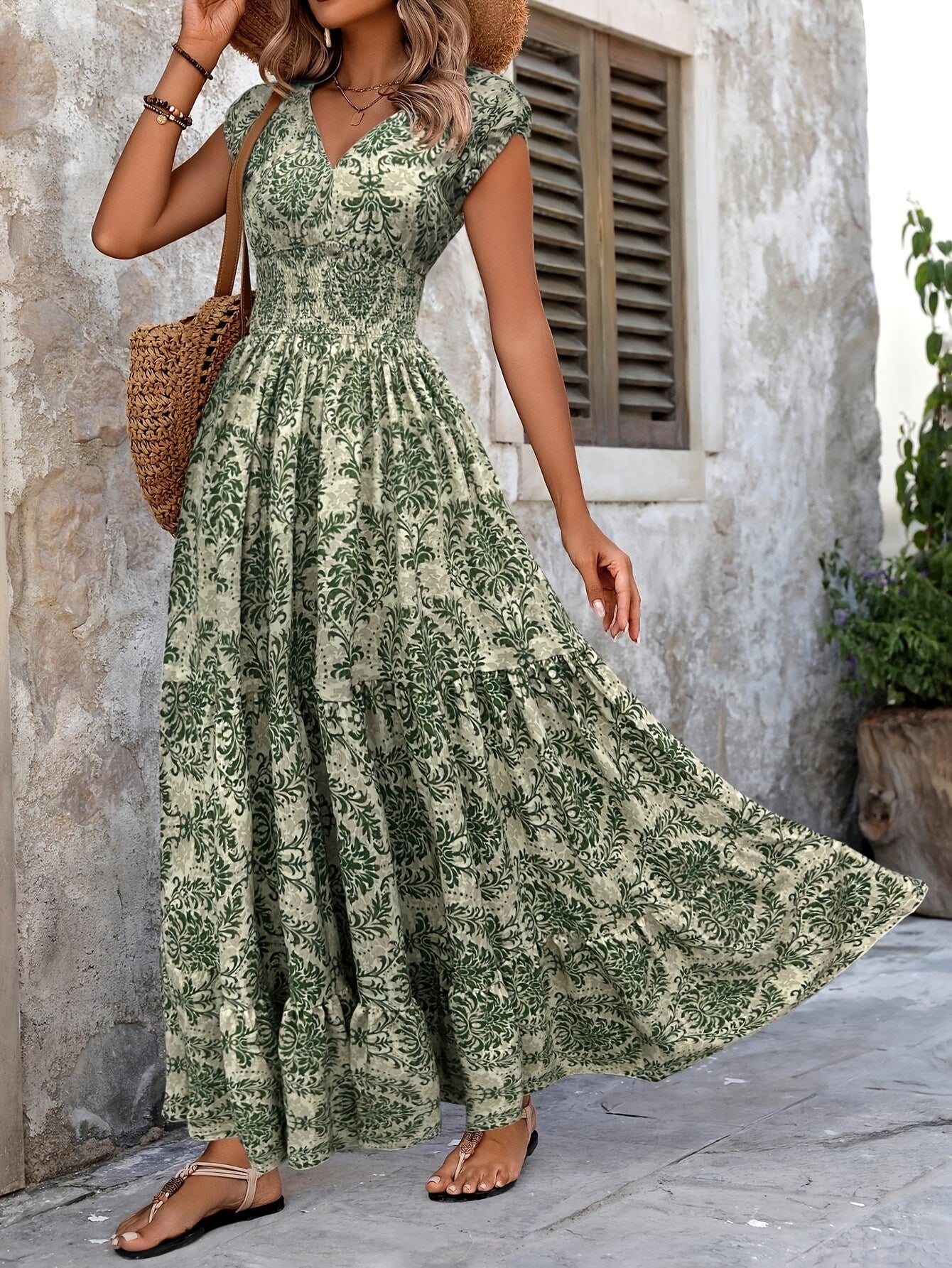 Selira – Boho Patchwork Maxi Dress