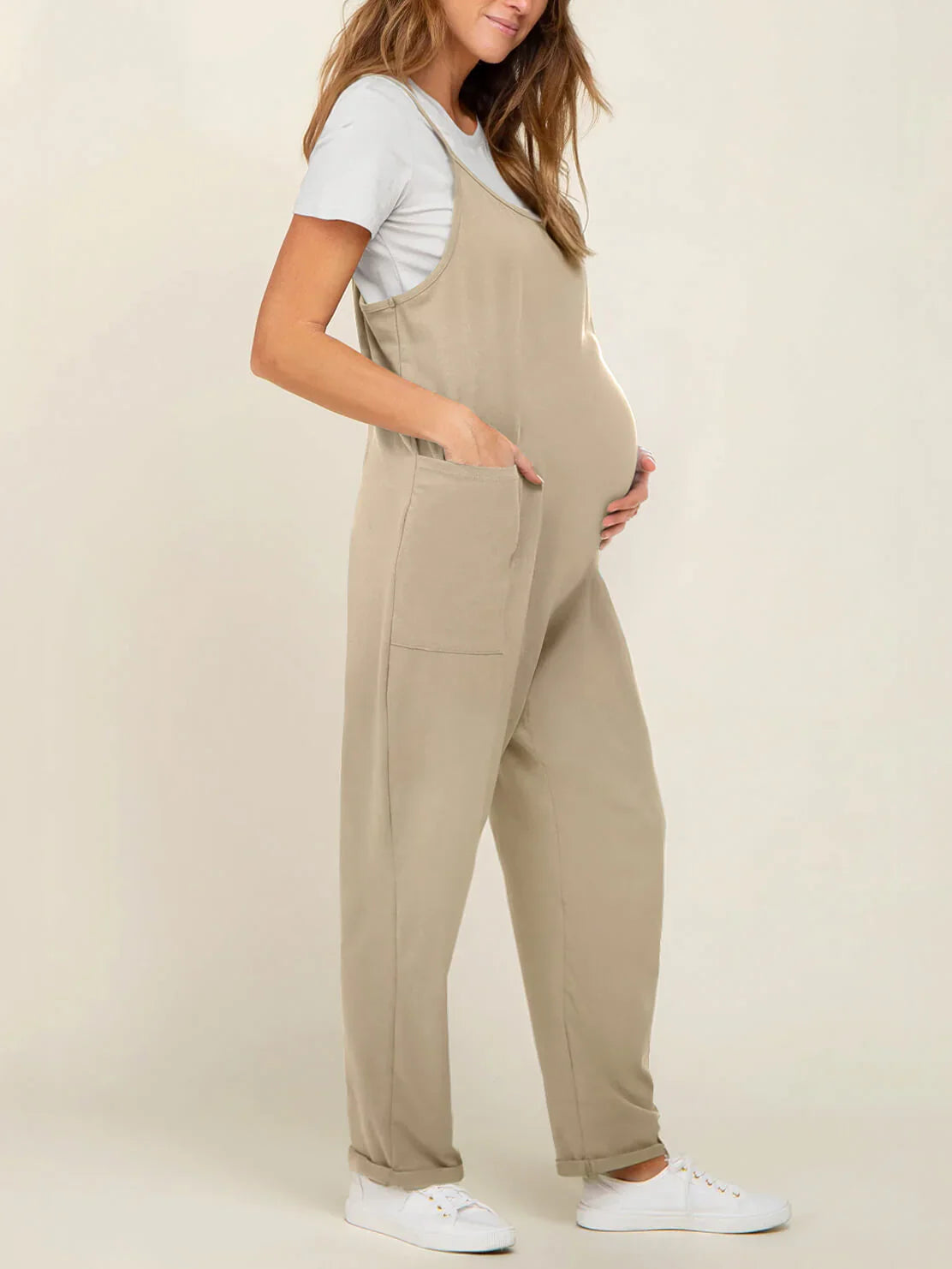 Solia – V-Neck Maternity Jumpsuit