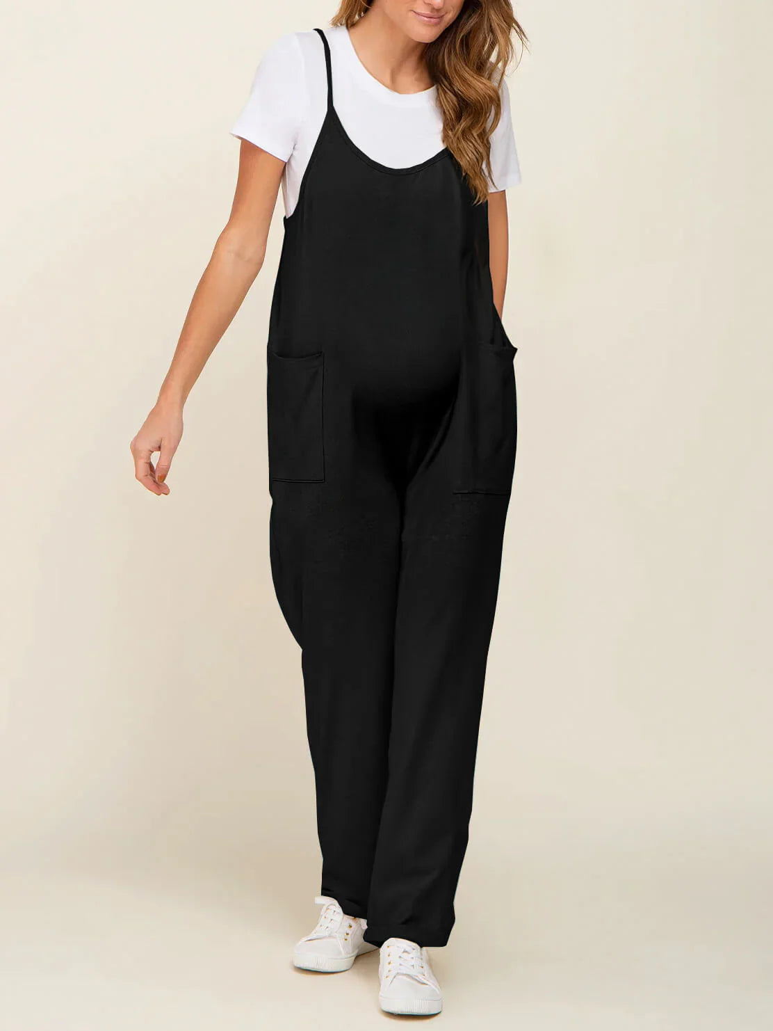 Solia – V-Neck Maternity Jumpsuit