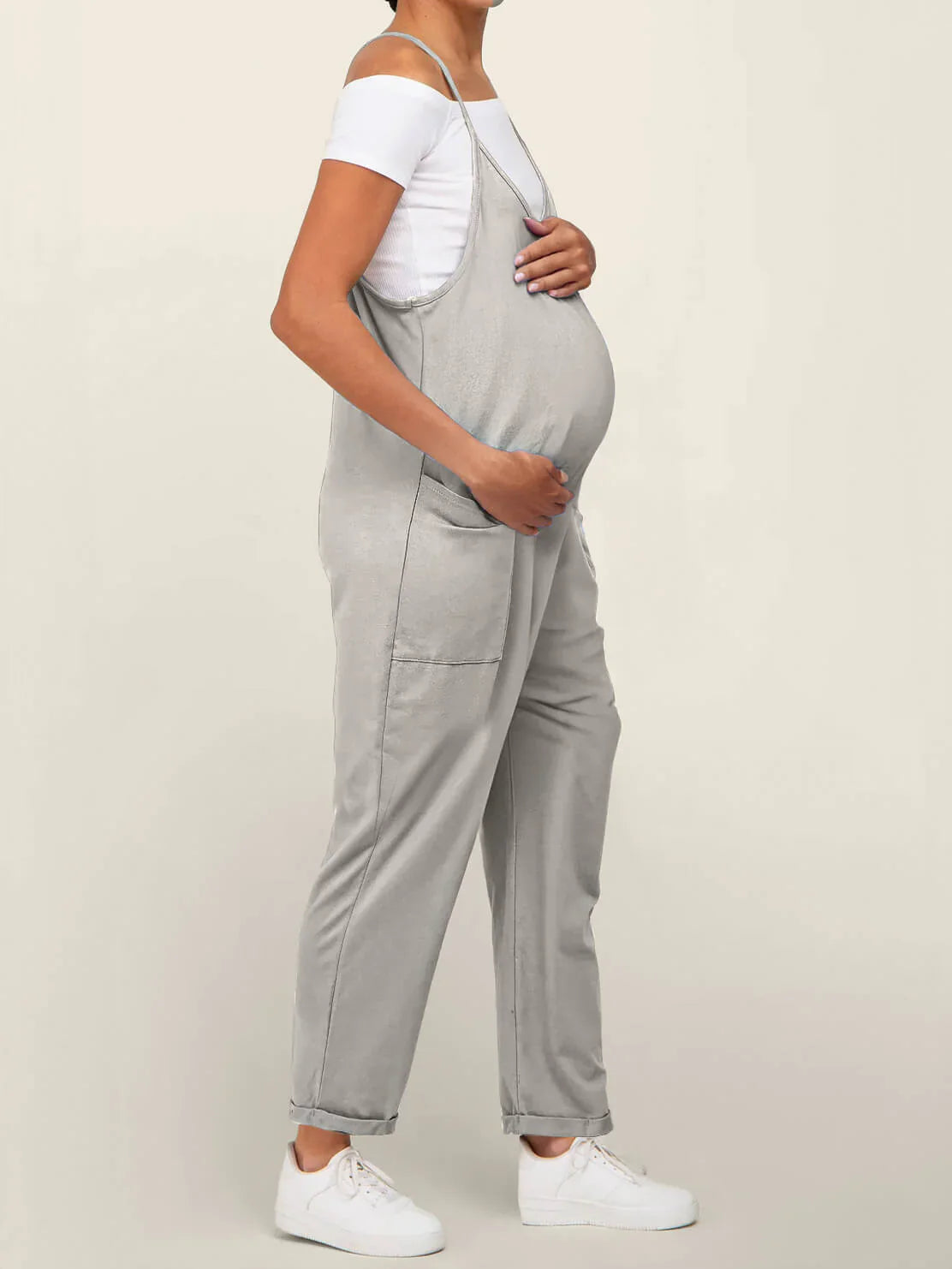 Solia – V-Neck Maternity Jumpsuit