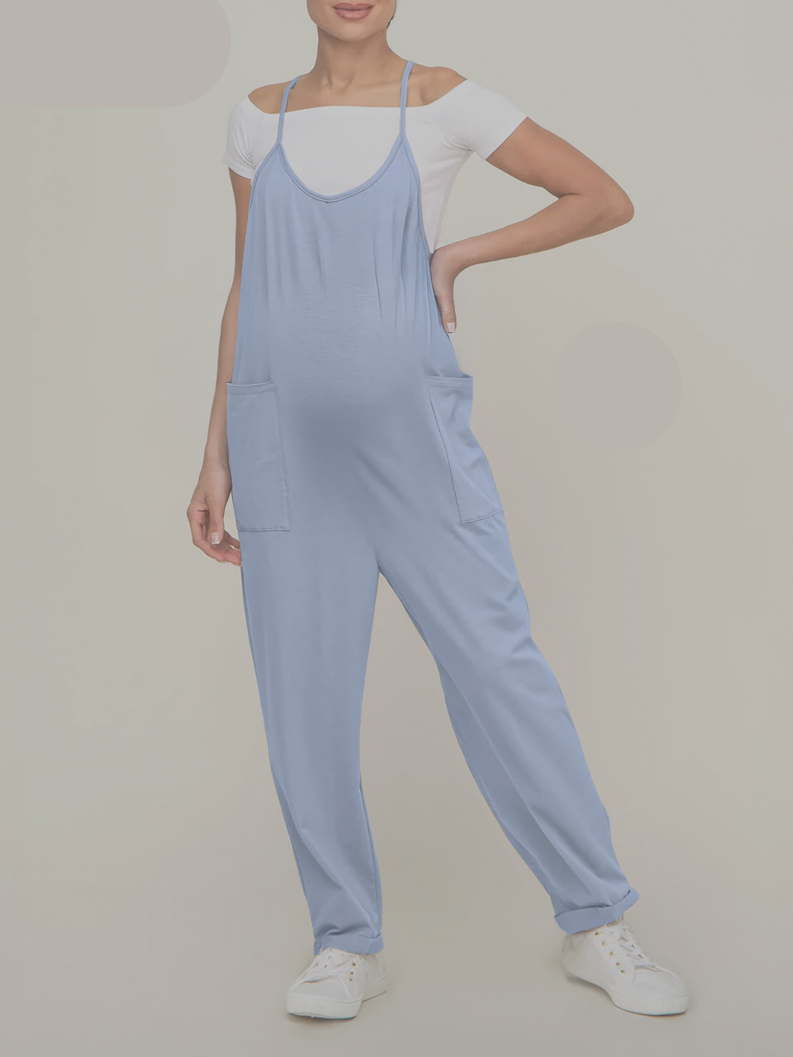 Solia – V-Neck Maternity Jumpsuit