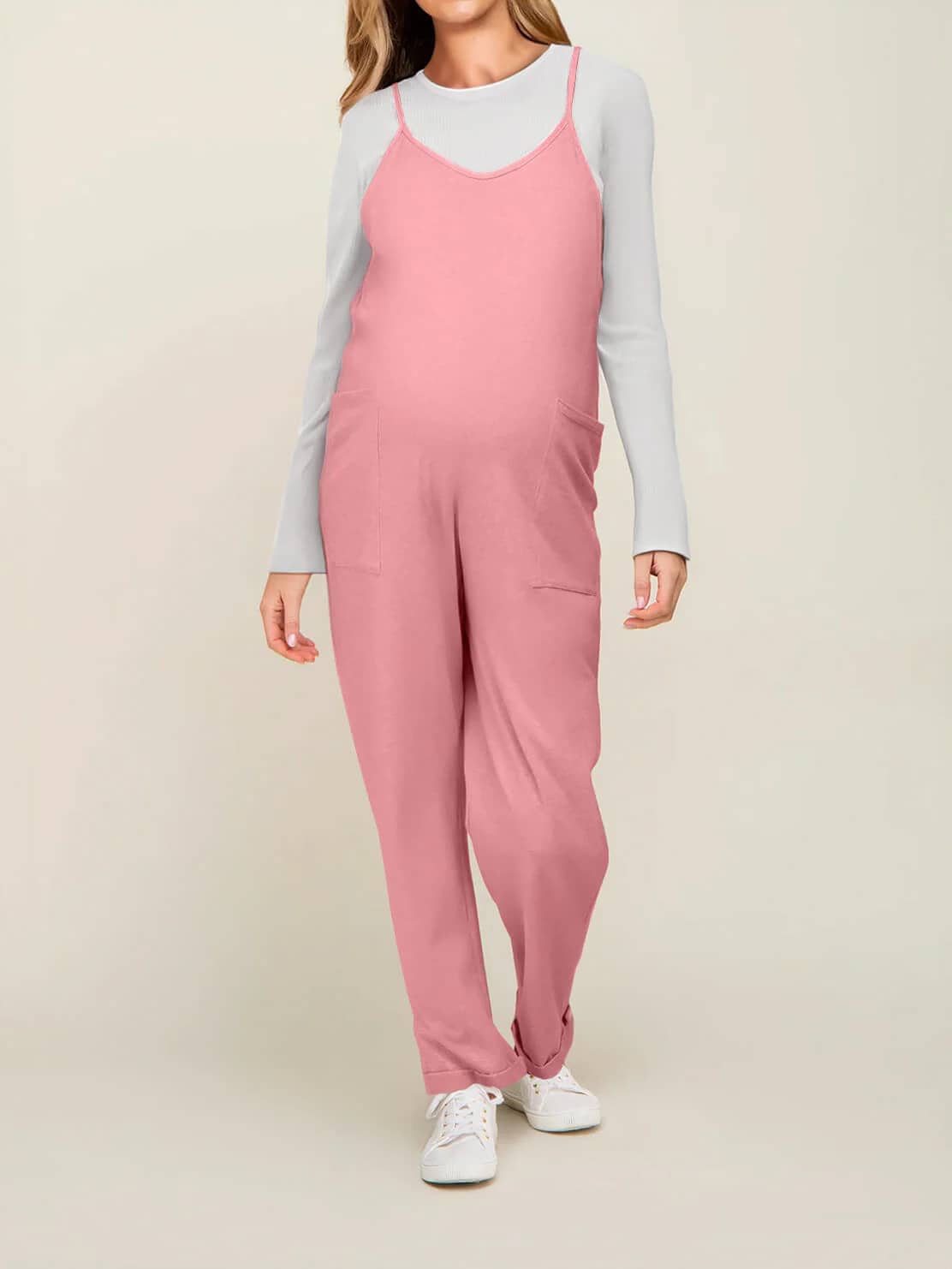 Solia – V-Neck Maternity Jumpsuit
