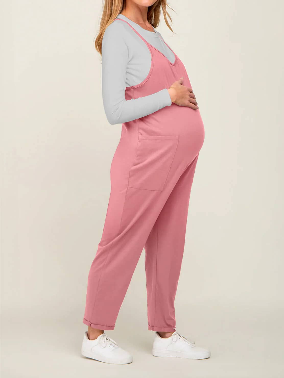 Solia – V-Neck Maternity Jumpsuit