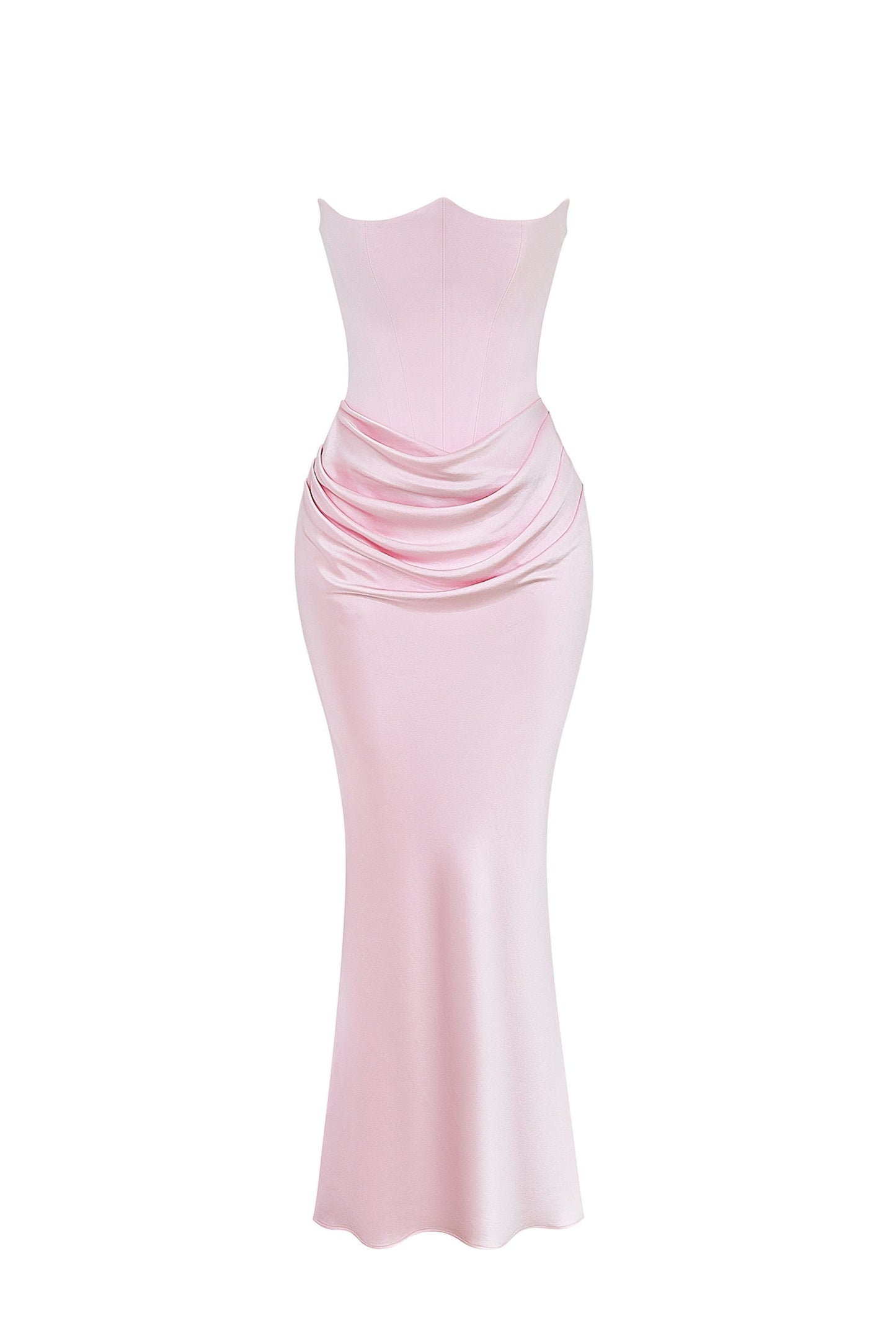 Emily Draped Strapless Maxi Dress