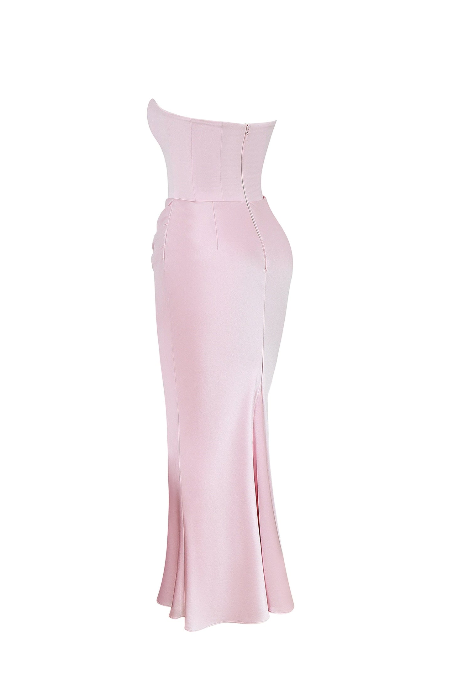 Emily Draped Strapless Maxi Dress