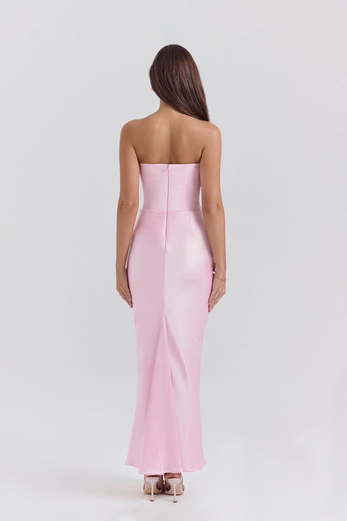 Emily Draped Strapless Maxi Dress