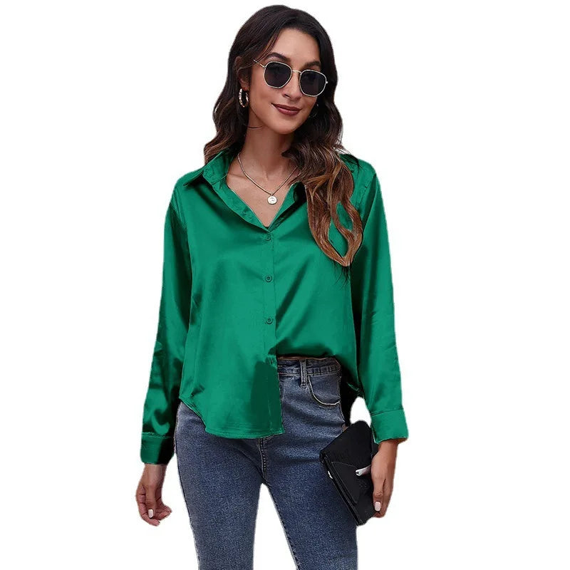 Elegant Silk Satin Blouse