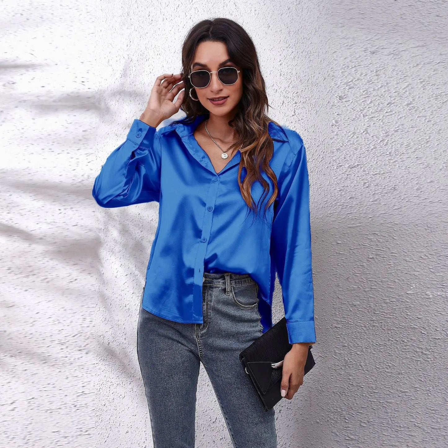 Elegant Silk Satin Blouse