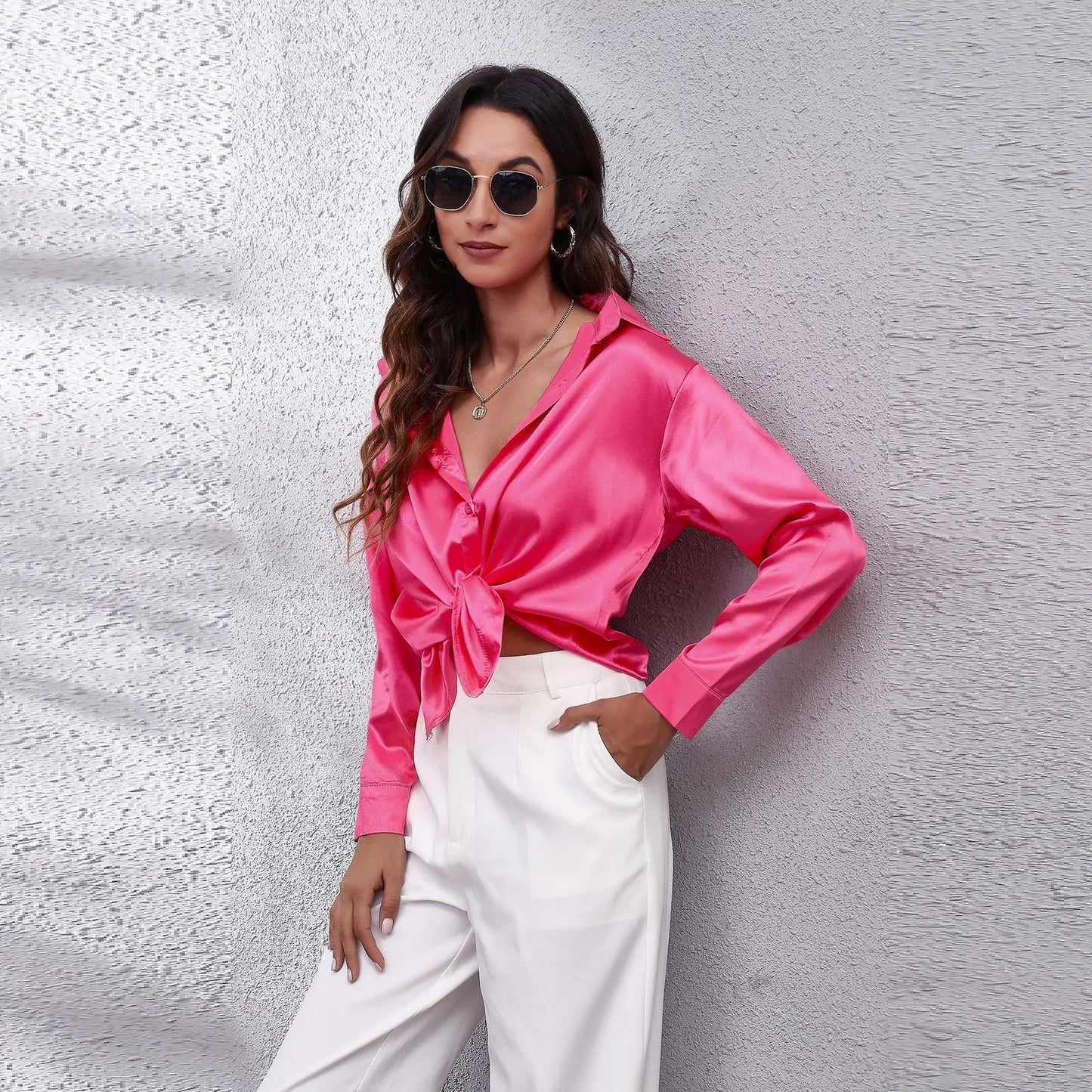 Elegant Silk Satin Blouse