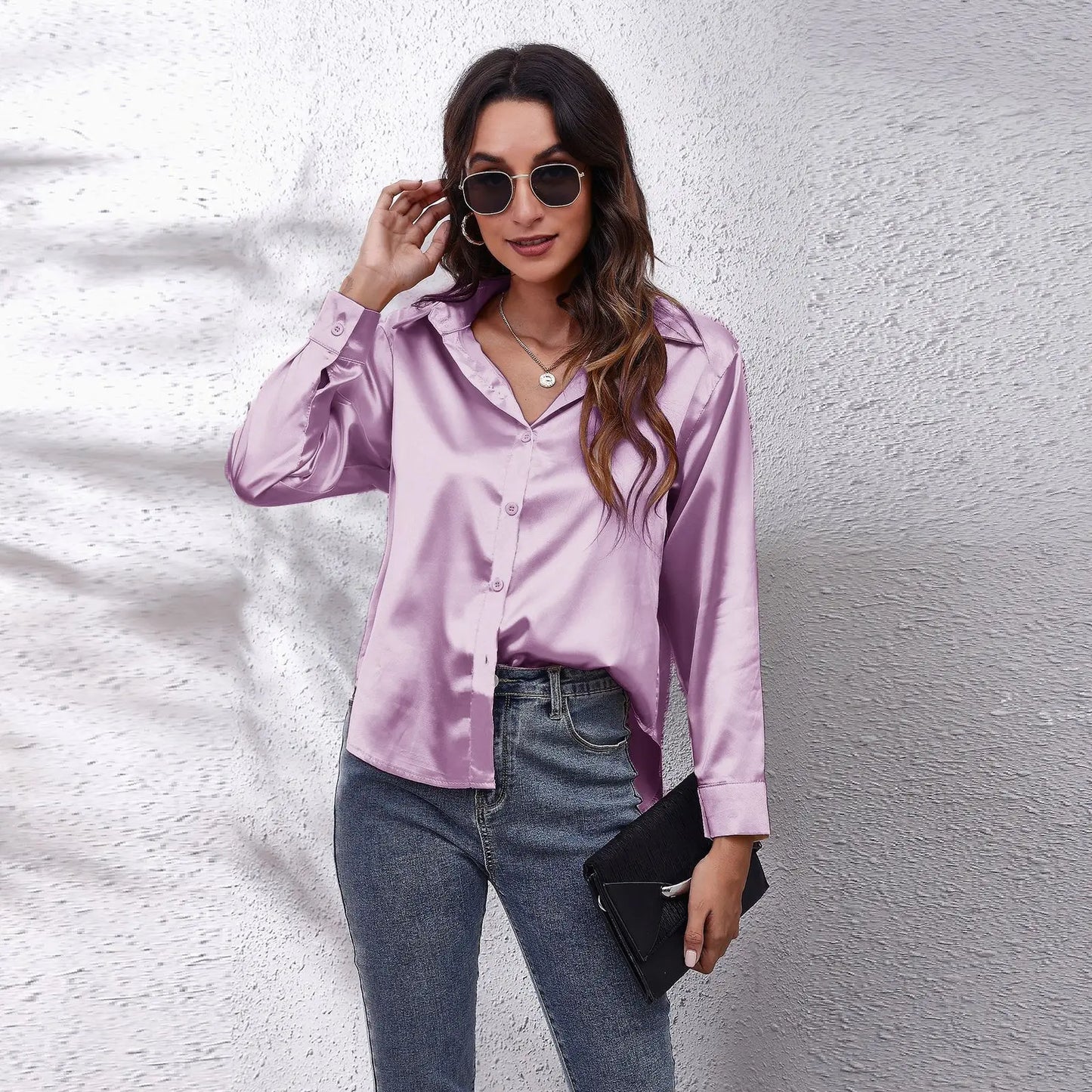 Elegant Silk Satin Blouse