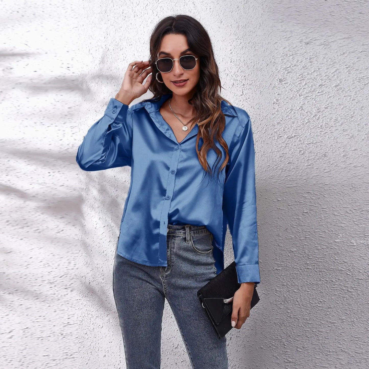 Elegant Silk Satin Blouse