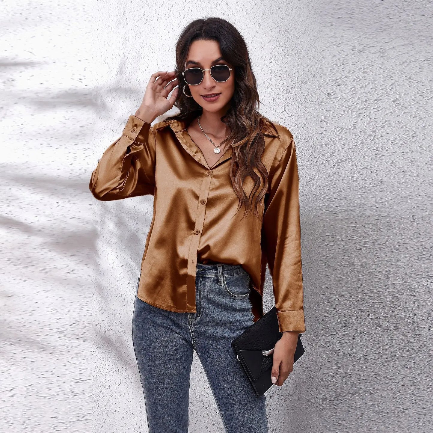 Elegant Silk Satin Blouse