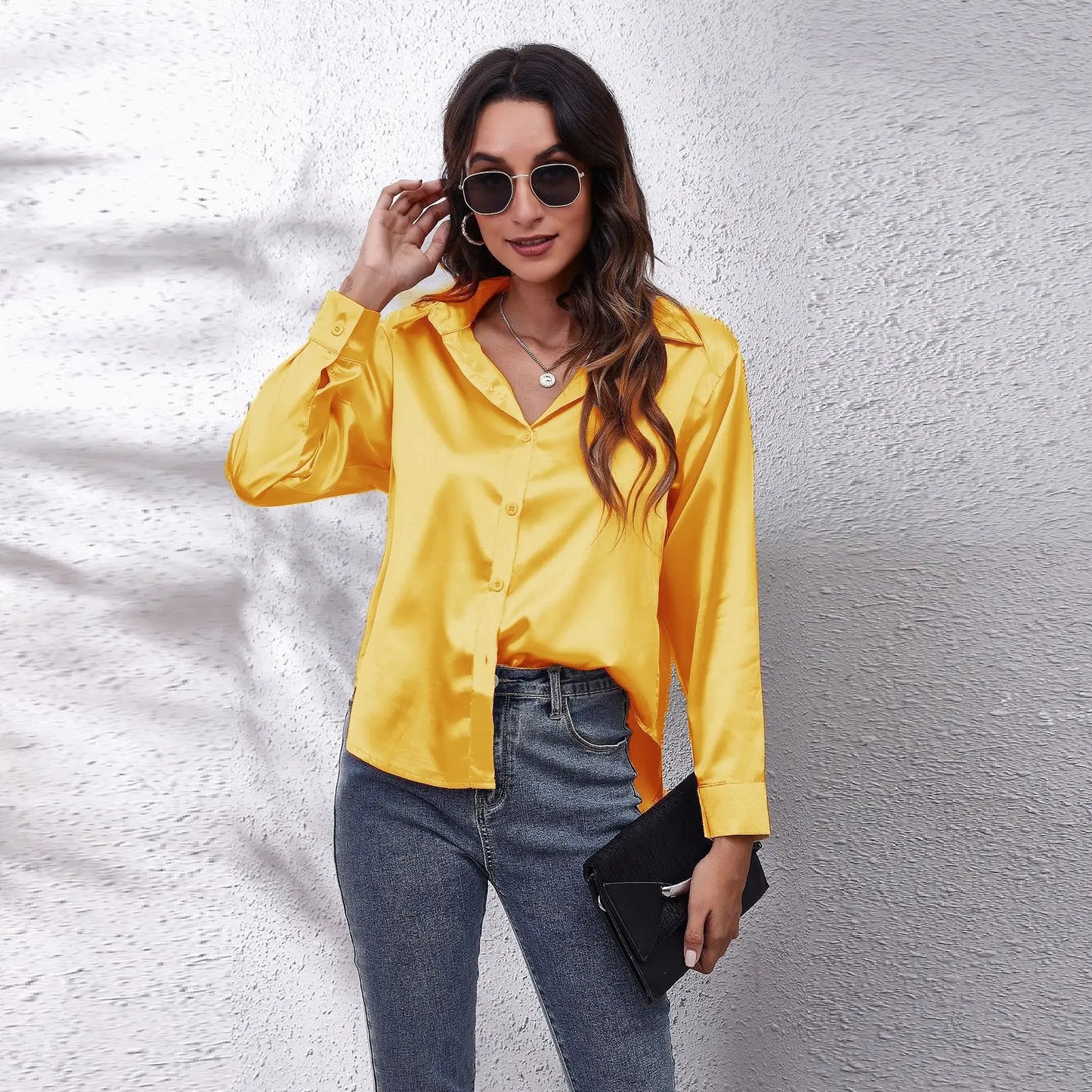 Elegant Silk Satin Blouse