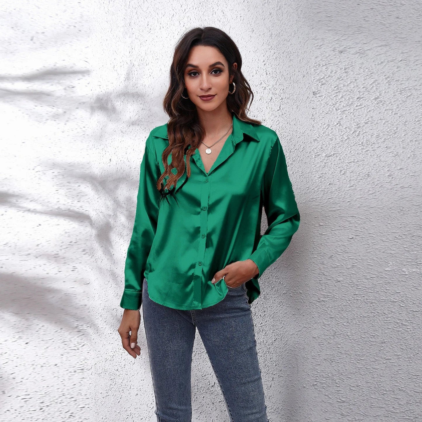 Elegant Silk Satin Blouse