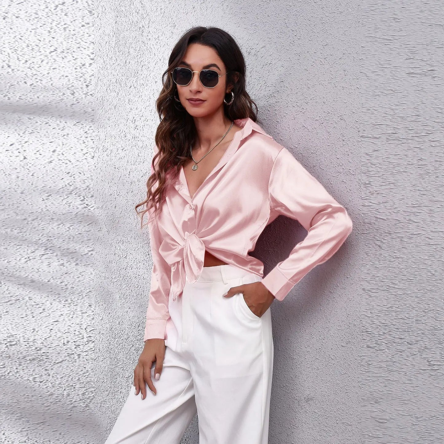 Elegant Silk Satin Blouse