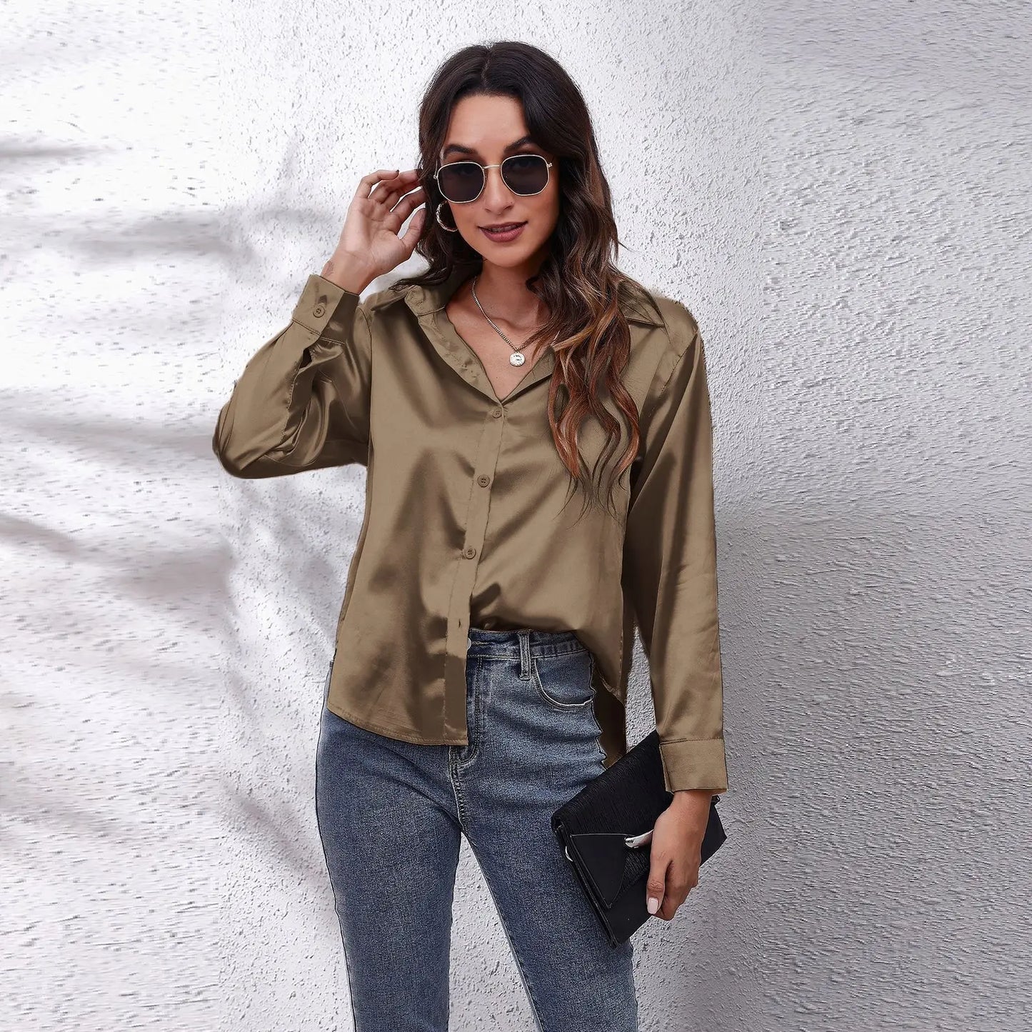 Elegant Silk Satin Blouse