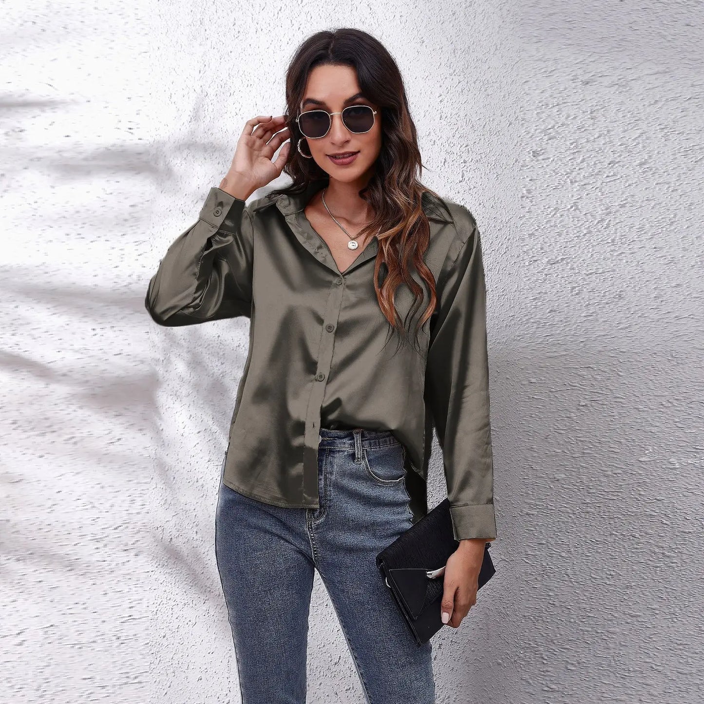 Elegant Silk Satin Blouse