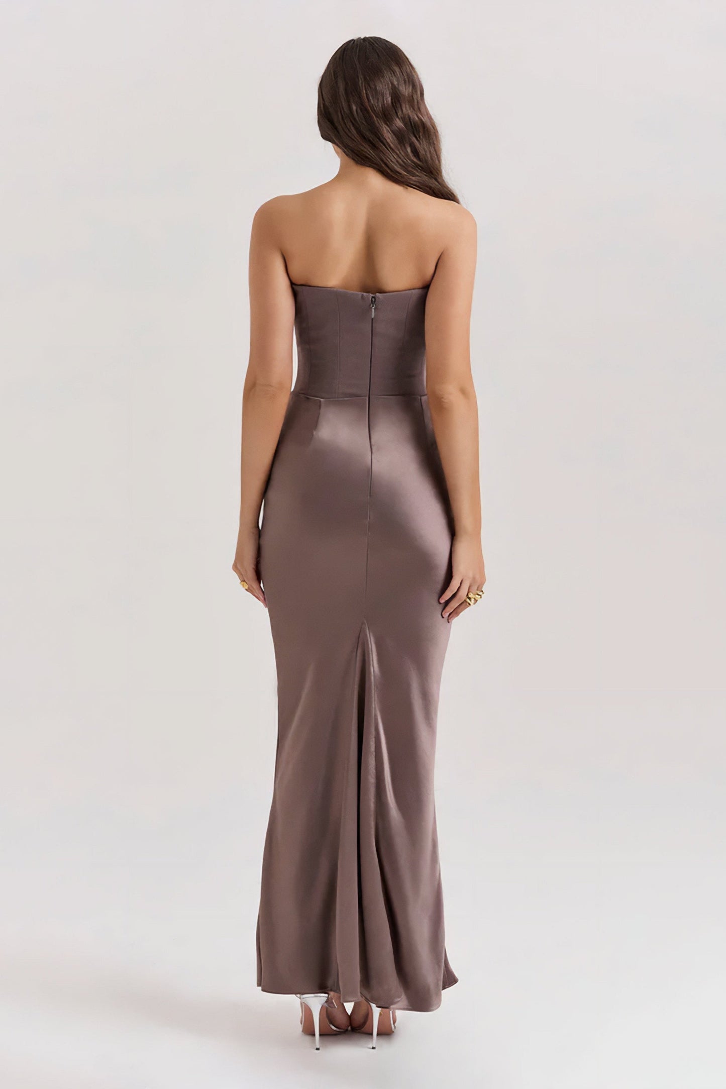 Emily Draped Strapless Maxi Dress