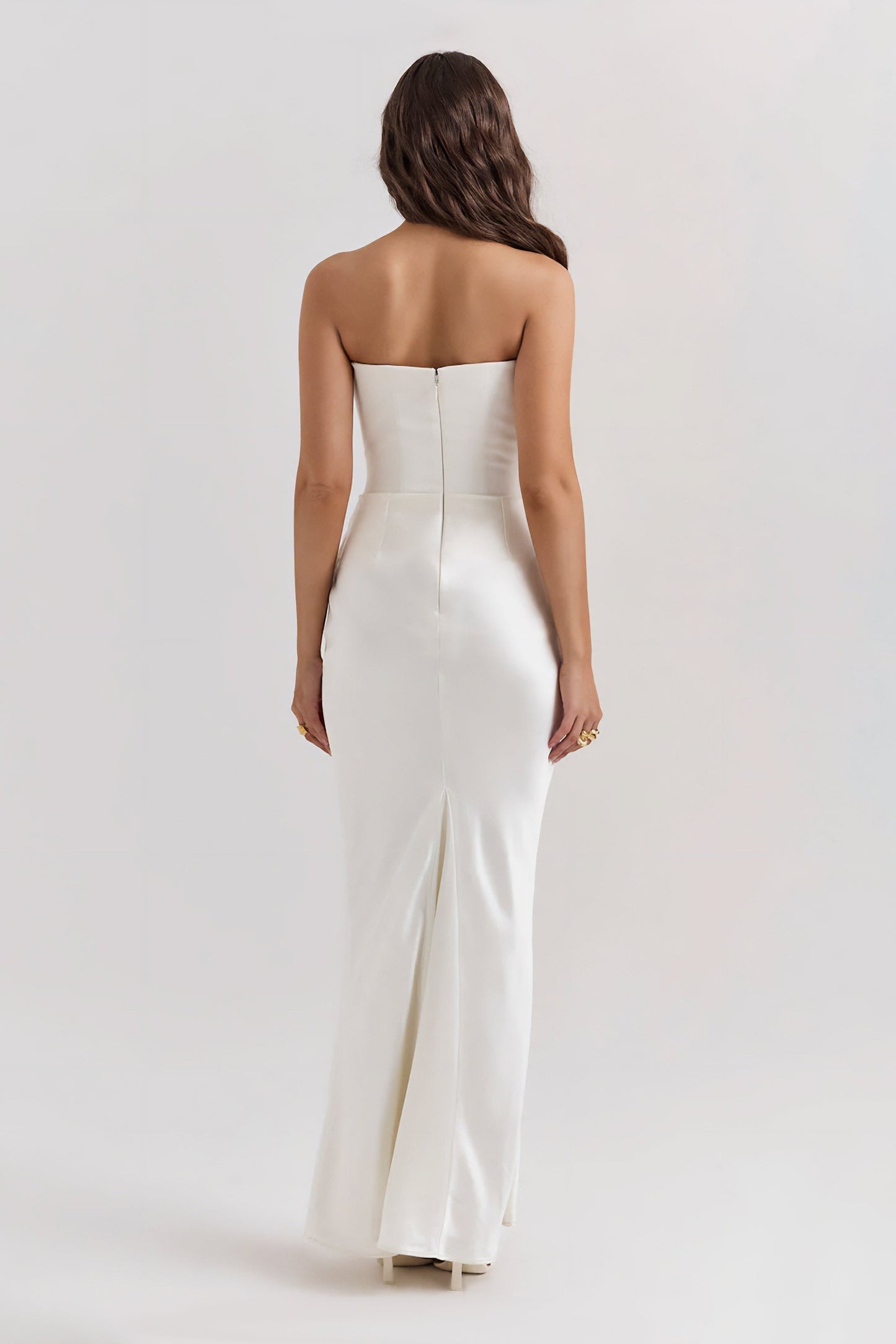 Emily Draped Strapless Maxi Dress