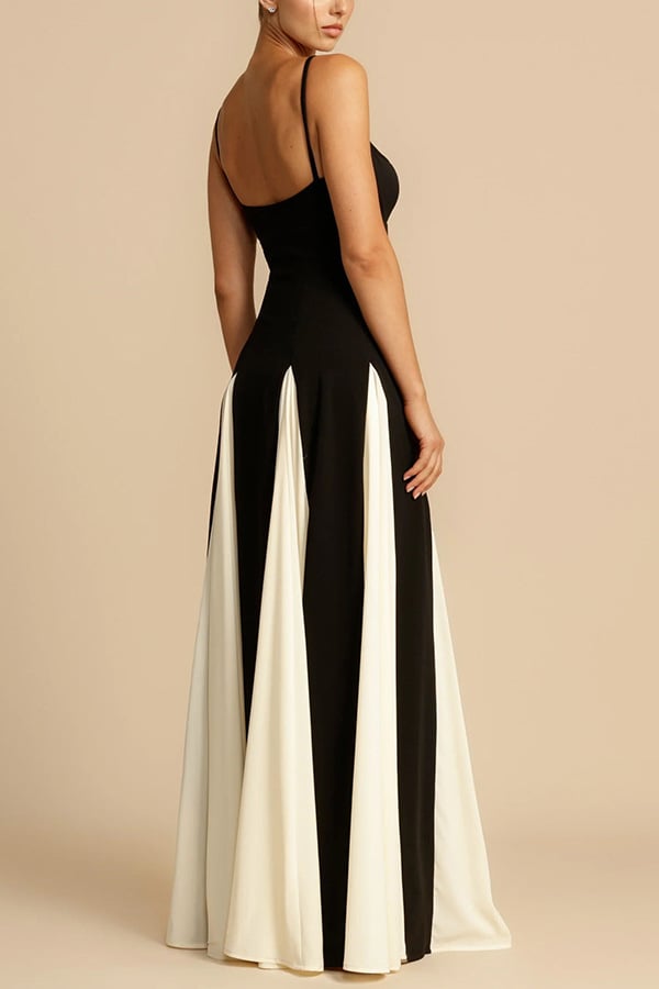 Naelia – Panelled Tulle Maxi Dress