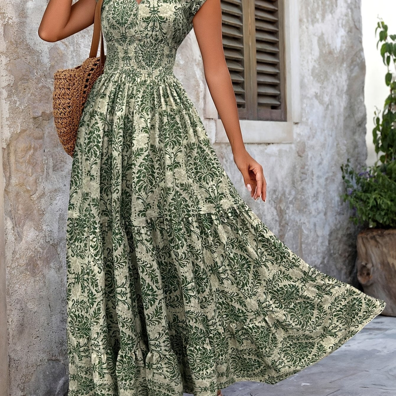 Selira – Boho Patchwork Maxi Dress