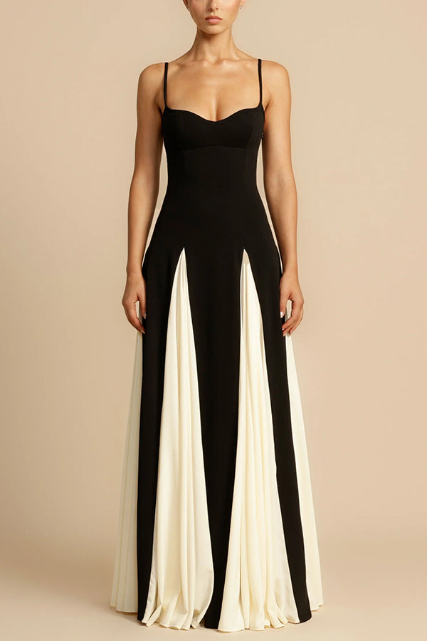 Naelia – Panelled Tulle Maxi Dress