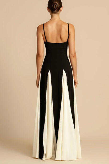 Naelia – Panelled Tulle Maxi Dress
