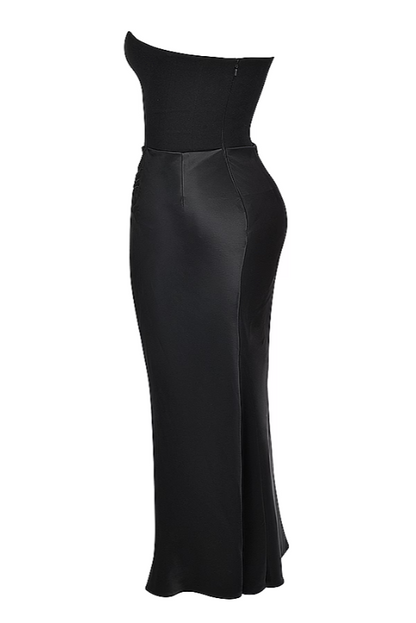 Emily Draped Strapless Maxi Dress