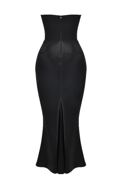 Emily Draped Strapless Maxi Dress