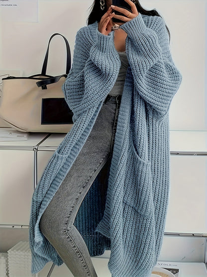 Casual Long Sleeve Open Front Cardigan