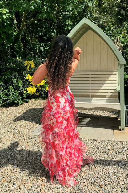 Cyranne Floral Ruffle Maxi Dress