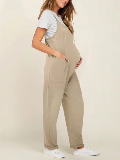 Solia – V-Neck Maternity Jumpsuit