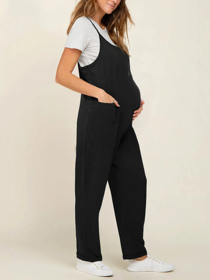 Solia – V-Neck Maternity Jumpsuit