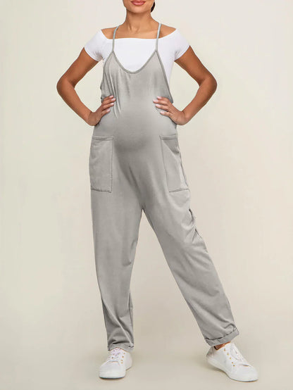 Solia – V-Neck Maternity Jumpsuit