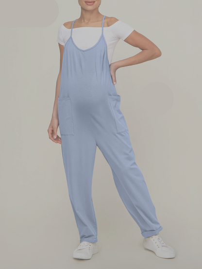 Solia – V-Neck Maternity Jumpsuit