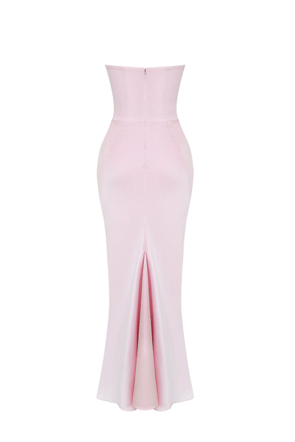 Emily Draped Strapless Maxi Dress