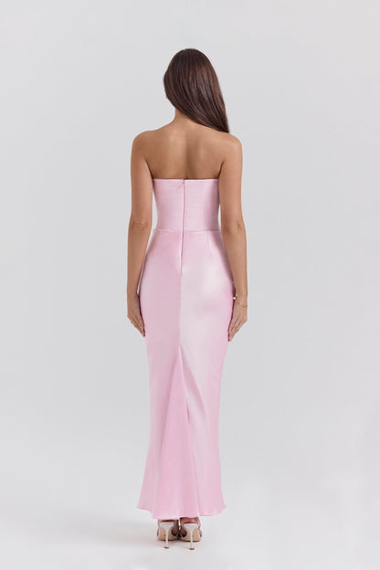 Emily Draped Strapless Maxi Dress