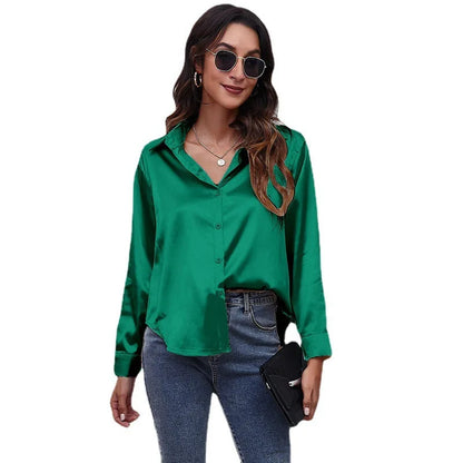 Elegant Silk Satin Blouse