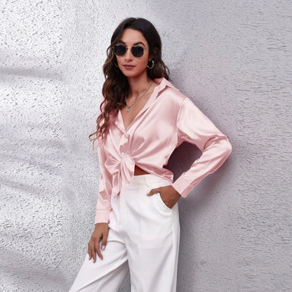 Elegant Silk Satin Blouse