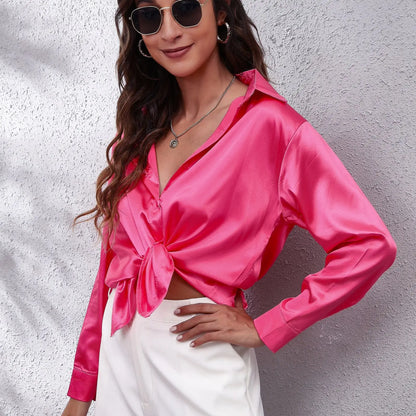 Elegant Silk Satin Blouse