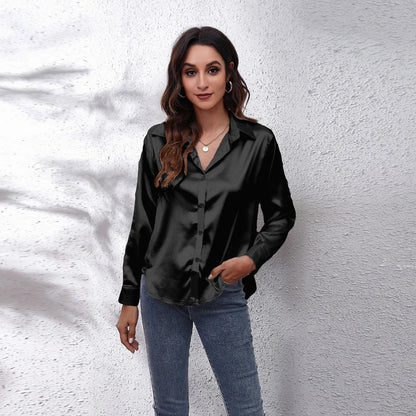 Elegant Silk Satin Blouse