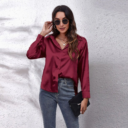 Elegant Silk Satin Blouse