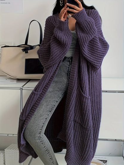 Casual Long Sleeve Open Front Cardigan